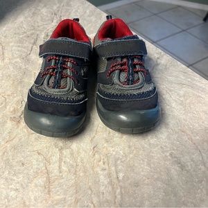 Oshkosh Bgosh shoes size 10. Navy blue/gray/red